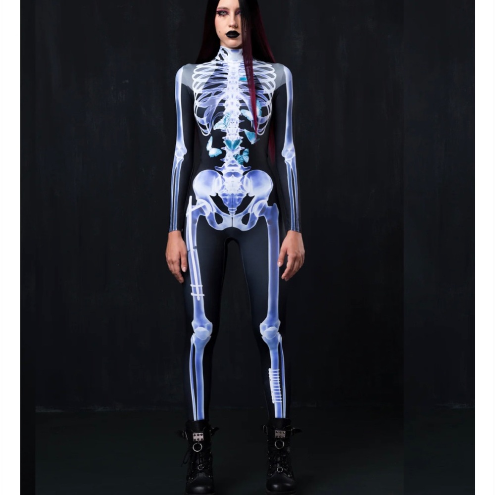 Badinka X-Ray Skeleton Costume size small NWOT